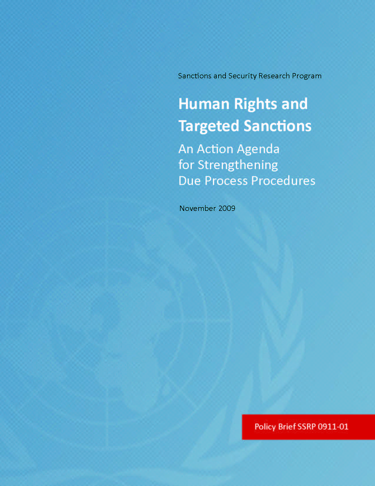Human Rights and Targeted Sanctions: An Action Agenda for Strengthening Due Process Procedures