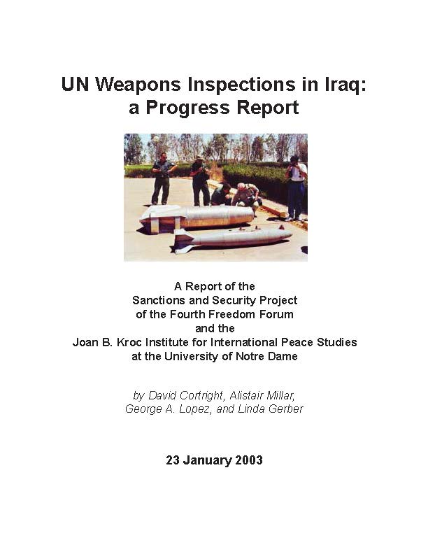 The Progress of UN Disarmament in Iraq: An Assessment Report