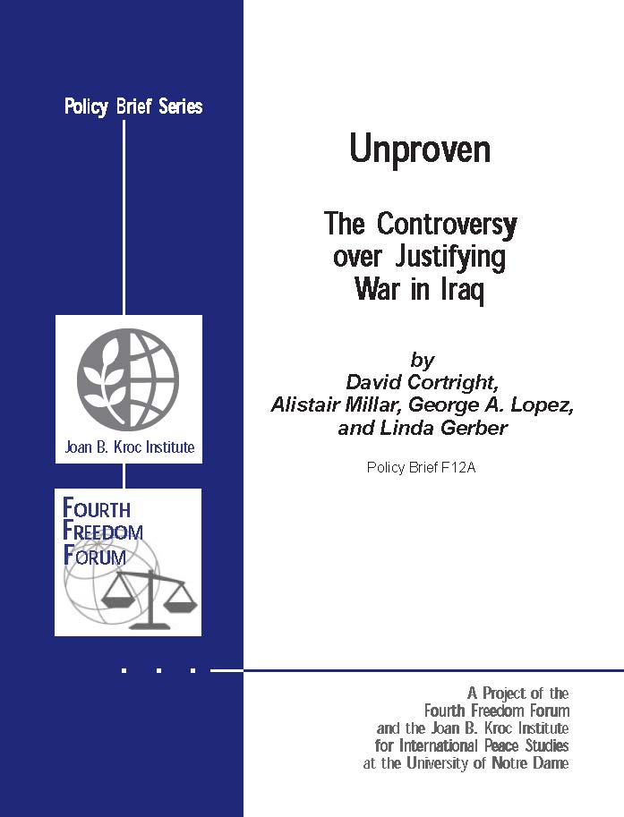 Unproven: The Controversy over Justifying War in Iraq
