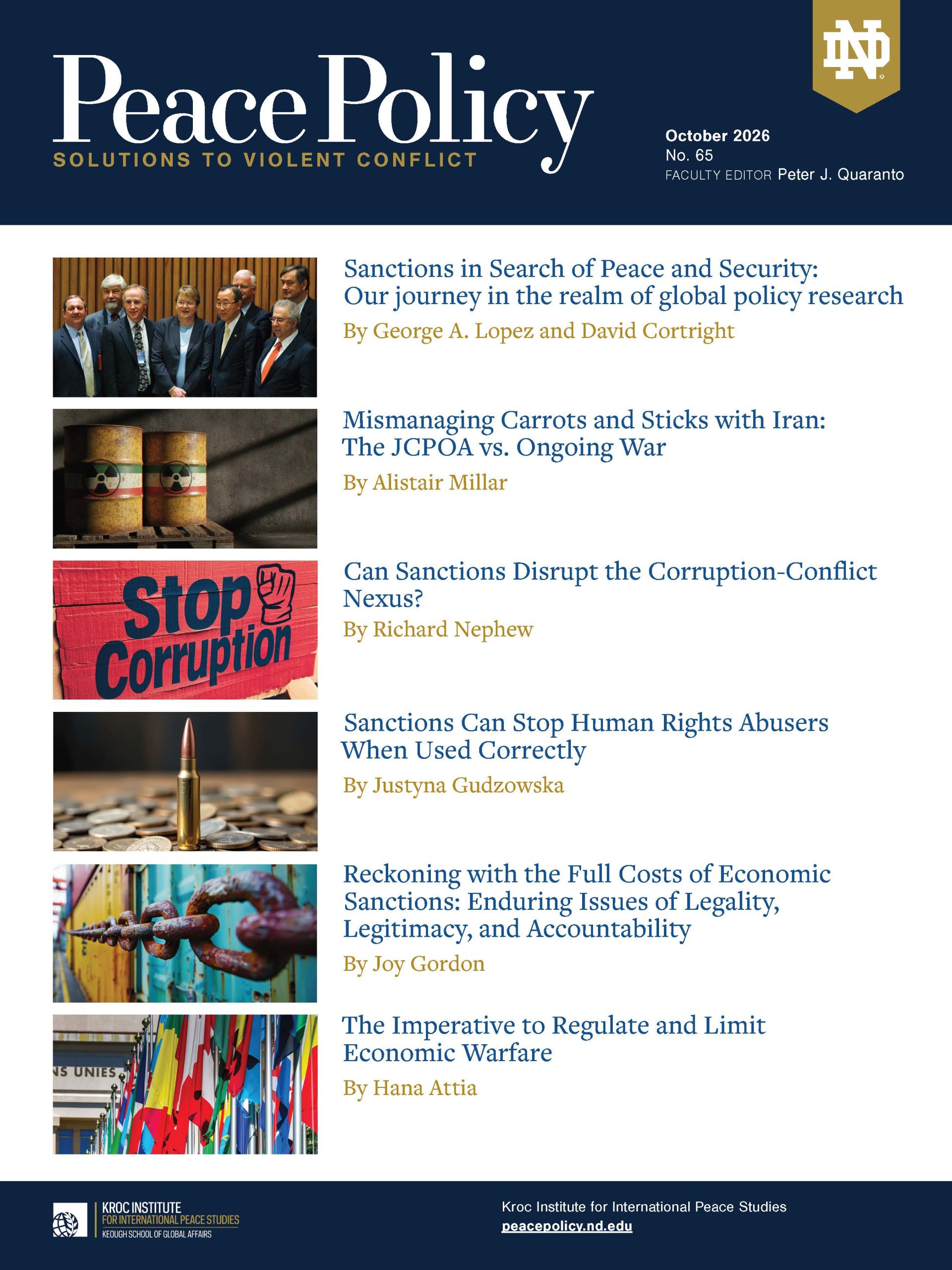 Peace Policy: Recalibrating Economic Sanctions for Peace